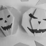 折り紙で作るハロウィンの切り絵。がいこつ・おばけ・かぼちゃの作り方♪ image 0